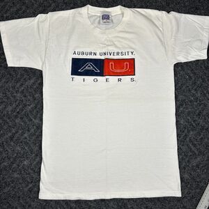 Vintage Single Stitch T Shirt Men’s M Auburn Tigers Embroidered Sport Attack